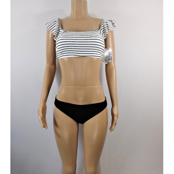 Vince Camuto Black & White 2 PC Swimsute - Picture 3 of 4